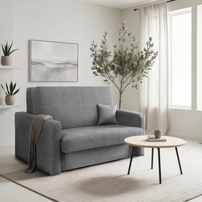 Fotel do Spania MILAN 2 Rozkładany Dwuosobowy Szary Nowoczesny