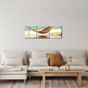 Obraz - Relaks na plaży (z zegarem) (90x30 cm)