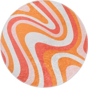 Pomarańczowy okrągły dywan odpowiedni do prania ø 120 cm Colors of Joy – Vitaus