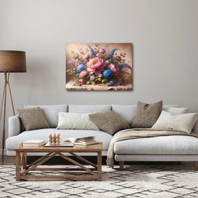 Obraz - Stół pełen kwiatów (70x50 cm)
