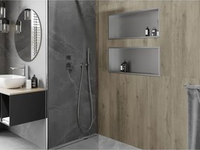 Mexen X-Wall-R półka wnękowa z kołnierzem 75 x 30 cm, inox - 1910753010