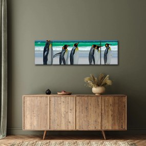 Obraz - Grupa Pingwinów królewskich (170x50 cm)