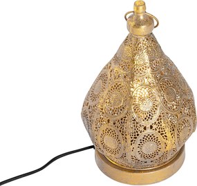 Orientalna lampa stołowa złota 19 cm - Mowgli