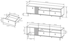 Szafka rtv z szufladami - Sybil 4X