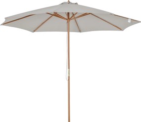 Outsunny Parasol Ogrodowy Drewniany z Mechanizmem 300 cm Szary