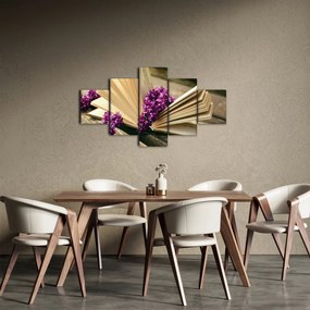 Obraz książki z lawendą (125x70 cm)