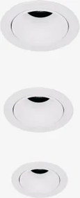 Pack 3 Wbudowanych Downlightów Led Z Okrągłymi Ramkami Ø5 Cm Z Aluminium Orelva Biała & Biała 3000k & 3 W & 38º - Sklum