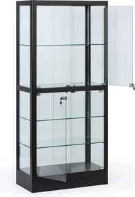 Witryna szklana, 1800 × 800 × 400 mm, czarna