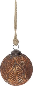 Bombka szklana Rustic Leaf I 10 cm