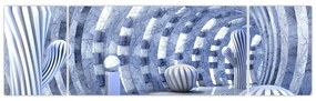 Obraz - abstrakcja 3D (170x50 cm)