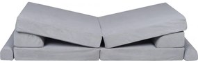 Slimcord sztruksowa sofa dziecięca, szara - meowbaby®