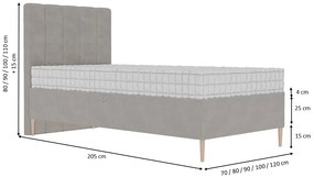 Łóżko młodzieżowe TIANA - 70x200