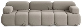 Beżowa aksamitna sofa modułowa 285 cm Lokua – Makamii