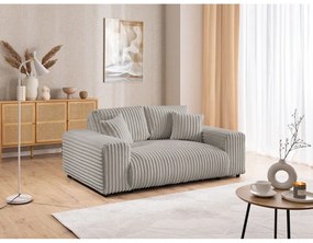 Jasnoszara sztruksowa sofa 178 cm Justin – Ropez