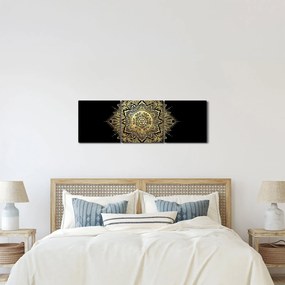 Obraz - Mandala bogactwa (z zegarem) (90x30 cm)