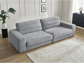 Jasnoszara aksamitna sofa 276 cm Sierra – Bobochic Paris