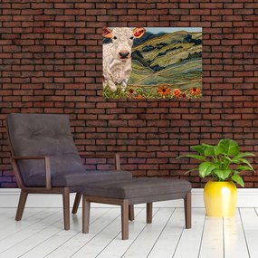 Obraz na szkle - Imitacja dzianego motywu (70x50 cm)