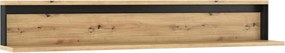 Wisząca półka w stylu industrialnym dąb artisan - QA P3-P60