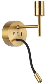 Ideal Lux - Zestaw lamp LED elastycznych 1xE27/42W + LED/3W złoty