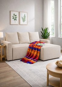 Jasnobeżowy narożnik rozkładany D4-S78