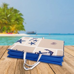 Leżak plażowy MARINE 137x49 cm, beżowy