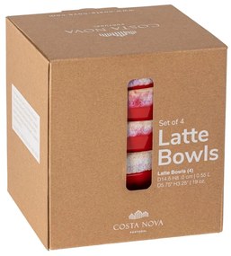 Czerwone kamionkowe miski zestaw 4 szt. ø 15 cm Latte – Costa Nova