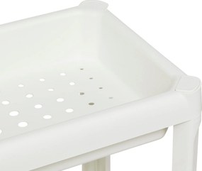 Wąski regał łazienkowy z tworzywa sztucznego NIV 4-poziomowy, 37,5 x 22,5 x 100 cm