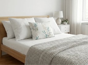 Poszewka na poduszkę z mikroflanelu VERDELLE 40x50 cm, biało-zielony