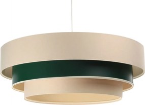 Beżowo-zielona nowoczesna lampa wisząca - 3X S464 C1-F99