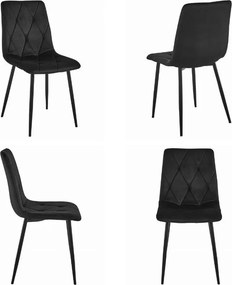 Zestaw jadalniany stół dąb craft 120x80 cm i 4 czarne krzesła welurowe Selfos 035