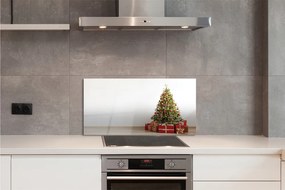 Szklany Panel Świąteczny Wystrój z Prezentami