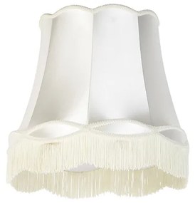 Abażur z jedwabiu kremowy 45 cm - Granny Retro