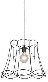 Retro lampa wisząca czarna 45 cm - Granny Frame Retro Oswietlenie wewnetrzne