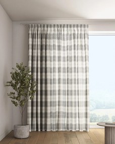 Zasłona na taśmie marszczącej 1 szt. kolor szary tkanina strukturalna, wzorzysta