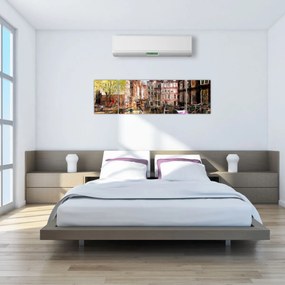 Obraz - Amsterdam, malarstwo (170x50 cm)