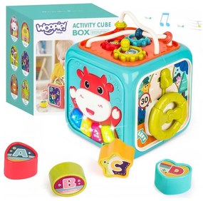 Woopie baby interaktywna kostka sensoryczna edukacyjna montessori sorter 6w1