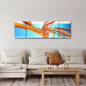 Obraz - Splecione linie, abstrakcja (170x50 cm)