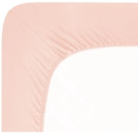 Jasnoróżowe dżersejowe prześcieradło z gumką 120x200 cm Boxspring – Andrea Simone