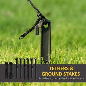 HOMCOM Nadmuchiwany renifer, 1,8 m, lampki LED, akcesoria, automatyczne nadmuchiwanie, żółty