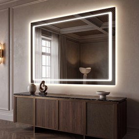 Prostokątne Lustro do Salonu Podświetlane LED L61
