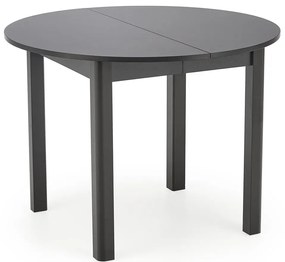 Czarny okrągły rozkładany stół M8-T61