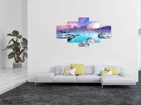 Obraz - Błękitna laguna na Islandii (125x70 cm)