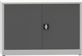 Warsztatowa szafa półkowa na narzędzia KOVONA JUMBO, 1 półka, spawana, 800 x 1200 x 600 mm, szara / ciemnoszara