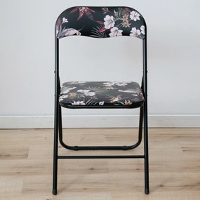 Krzesło turystyczne Flower Black 46,5 x 44 x 78 cm PATIO