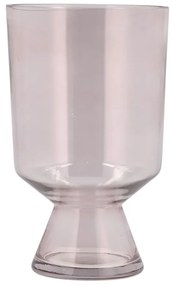 Jasnoróżowy szklany wazon (wysokość 24 cm) Drum – Villa Collection