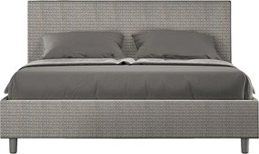 Łóżko bez stelaża tapicerowane 160x200 tkaniny Labirinto 02 Szary Adele