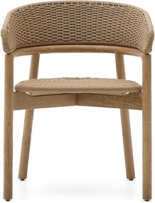 Drewniane krzesło ogrodowe w naturalnym kolorze Arinella – Kave Home