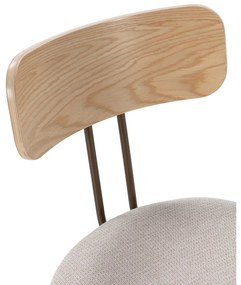 Beżowe/w naturalnym kolorze tapicerowane krzesło Olimpia – MOME