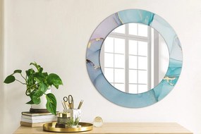 Lustro z nadrukiem dekoracyjne okrągłe Abstrakcyjny płyn