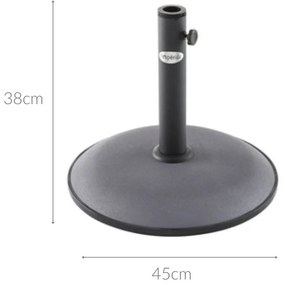 Stojak pod parasol ogrodowy, betonowa podstawa, 15kg